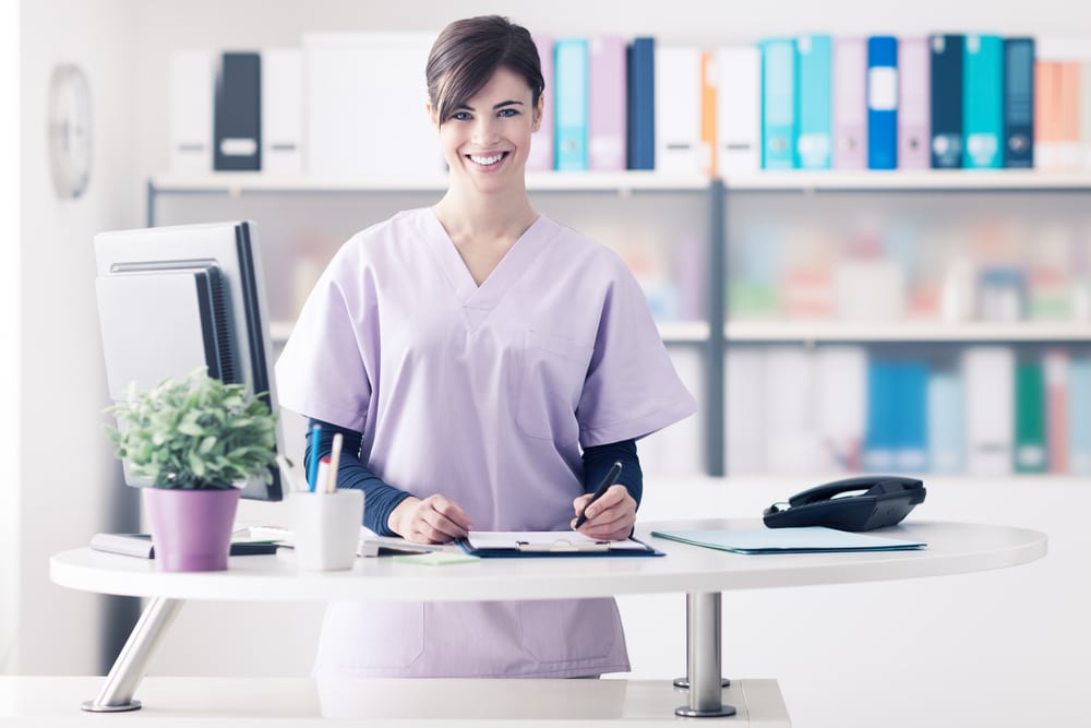 Image of Smiling Female Doctor Working At The Clinic