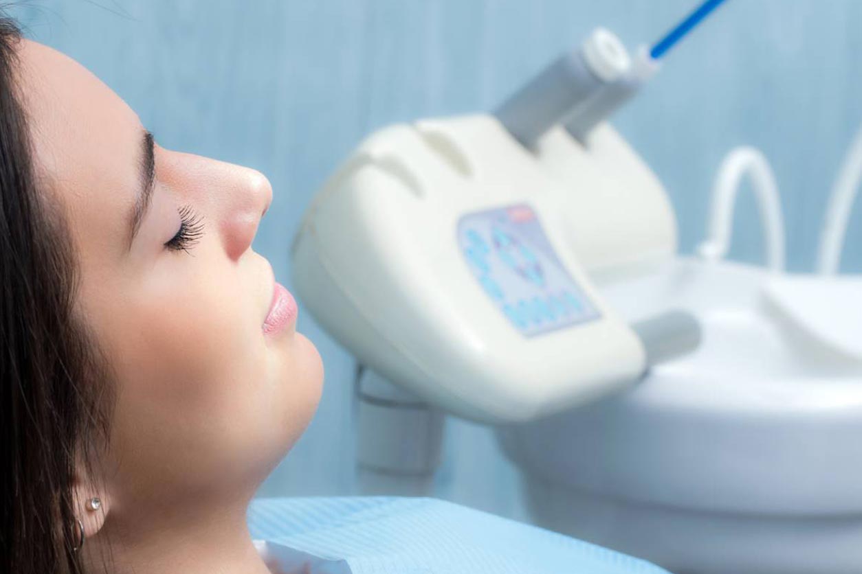 Woman having sedation dentistry that is safe.